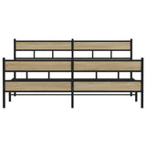 Metal Bed Frame without Mattress Sonoma Oak 193x203 cm 3308474