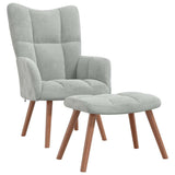 Relaxing Chair Light Grey Velvet 42022441