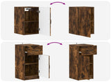 3 Piece Bathroom Cabinet Set UTRECHT Smoked Oak Engineered Wood 3417815