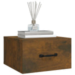 ZNTS Wall-mounted Bedside Cabinets 2 pcs Smoked Oak 35x35x20 cm 817580