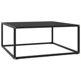 Coffee Table Black Tempered glass, powder-coated steel 322876