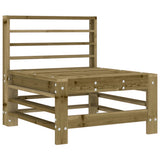 Middle Sofa with Cushions Impregnated Wood Pine 825666