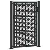 Garden Gate Black 100x150 cm Steel Cross Design 4101001