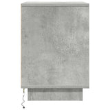 ZNTS Bedside Cabinets with LED Lights 2 pcs Concrete Grey 38x34x50 cm 861272