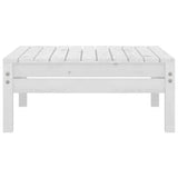 Garden Footstool White Solid pine wood Medium Modular Footstool 806578