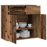 Sideboard with Drawer Old Wood 78 x 38 x 80 cm Engineered Wood 871675