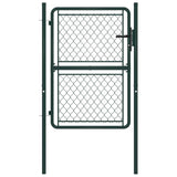 Garden Gate Steel 100x150 cm Green 144405