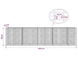 Gabion with 5 mm Wire and 5x10 cm Mesh 450x20x150 cm 3464571