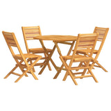 Garden Dining Set Natural Teak Solid Teak Wood 5 Piece Set 3155031