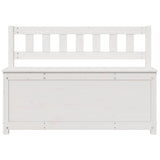 Bench White 110x41x76.5 cm Solid Wood Pine 823555