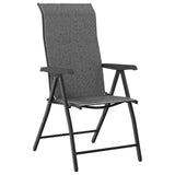 Folding Garden Chairs 4 pcs Grey Poly Rattan 3270610