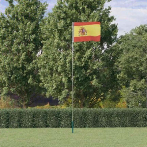 Spain Flag and Pole 5.55 m Aluminium 3147138
