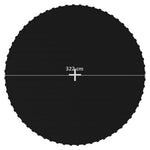 ZNTS Jumping Mat Fabric Black for 12 Feet/3.66 m Round Trampoline 92404