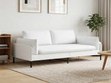 2-Seater Sofa White 188 x 81 x 89 cm Fabric 42048609