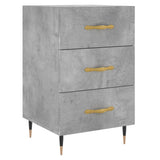 ZNTS Bedside Cabinet Concrete Grey 40x40x66 cm Engineered Wood 827640