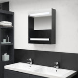 LED Bathroom Mirror Cabinet Grey 50x14x60 cm 326482