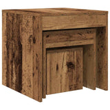 Nesting Tables 3 pcs Old Wood Engineered Wood 856686