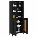 Highboard 2 pcs Black oak Engineered Wood 3403591