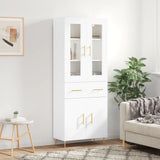 Highboard White 69.5x34x180 cm Engineered Wood 3198521