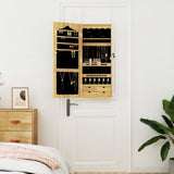 Mirror Jewellery Cabinet Wall Mounted 37.5x10x90 cm 353225