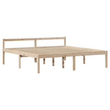 Bookcase Bed without Mattress 180x200 cm Super King Solid Wood Pine 3322022