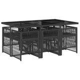 Garden Dining Set Black, Cream White 3210906
