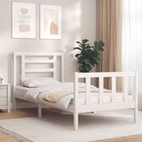Bed Frame without Mattress White Single Solid Wood Pine 3192847