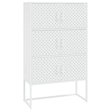Highboard White 80x35x135 cm Steel 335878