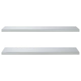 Wall Shelves 2 pcs 100x40 cm Silver Stainless Steel 30278
