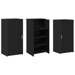Reception Desk Black Oak 155x50x103.5 cm Engineered Wood 3324197