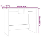 Desk Grey Sonoma 100x50x76 cm Engineered Wood 815334