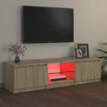 TV Cabinet with LED Lights Sonoma Oak 140x40x36 cm 804295