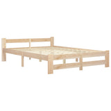 Bed Frame without Mattress Solid Pine Wood 140x200 cm 321994