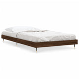 Bed Frame without Mattress Brown Oak 100x200 cm Engineered Wood 832164
