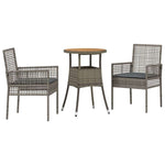 Garden Dining Set 3 pcs Grey Poly rattan 3334953