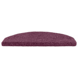 Self-adhesive Stair Mats 15 pcs Dark Purple 80 x 24.5 x 3.5 cm 42038663