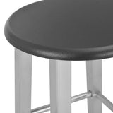 3 Piece Bar Set Wood and Steel Black 284396