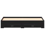 Bed Frame with Drawers Black oak 180 x 200 cm Engineered wood 3333962