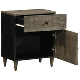 Bedside Cabinet Light Grey 50x33x60 cm Solid Wood Mango 4017800