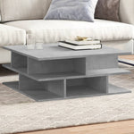 ZNTS Coffee Table Concrete Grey 70x70x29 cm Engineered Wood 840747