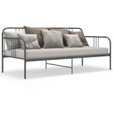 Sofa Bed Frame Grey Powder-coated metal 90x200 cm 324751