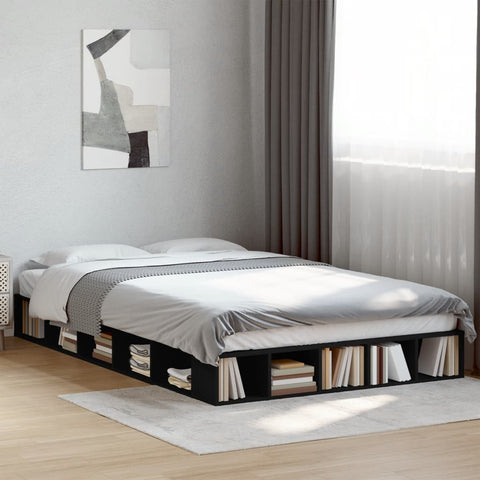 ZNTS Bed Frame without Mattress Black 120x200 cm 3280483