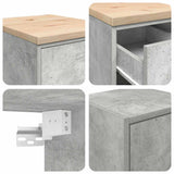 ZNTS Garage Cabinets 2 pcs Concrete Grey Engineered Wood 3328335