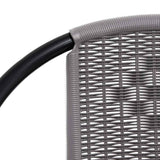 Garden Chair Set of 4 Black Plastic rattan, steel Standard 312495
