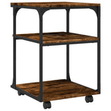 Printer Stand 3-Tier Smoked Oak 43x48x64 cm Engineered Wood 842278