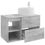 Bathroom Furniture Set 2 pcs Concrete Grey Engineered Wood 3403923
