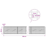 Gabion with 3.5 mm Wire and 5x10 cm Mesh 400x10x50 cm 3462506