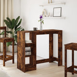 Bar Table with Shelf Smoked Oak 124x46x103.5 cm Engineered Wood 854395