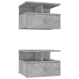 Floating Nightstands 2 pcs Concrete Grey 40x31x27cm Engineered Wood 800414