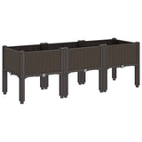 Garden Planter with Legs Brown 120x40x42 cm PP 367900